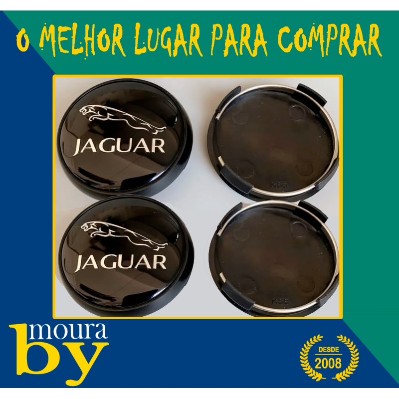 Jaguar 4 Centros de roda jante 60mm 60 mm
