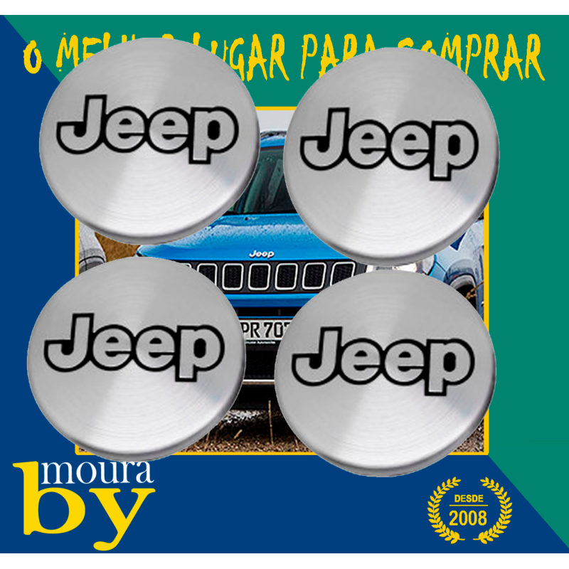 Jeep 4 Centros de roda jante 56mm 56 mm