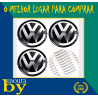 4 Centros de Jante 65mm Volkswagen VW 65 mm
