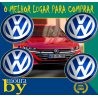 4 Centros de Jante 60mm  Azul Volkswagen