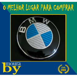 Emblema BMW 74mm Traseiro carbono