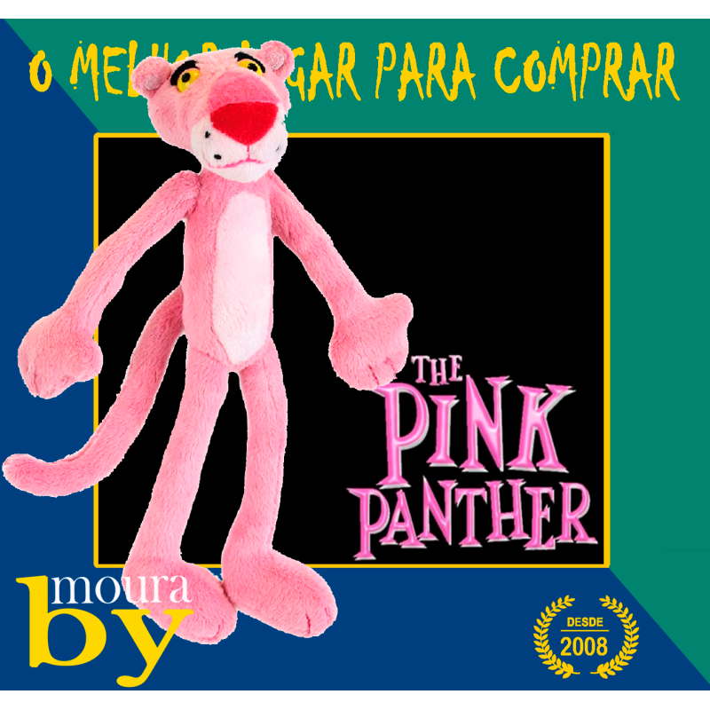 Pantera Cor de Rosa boneco Peluche da famosa serie Tv 40cm
