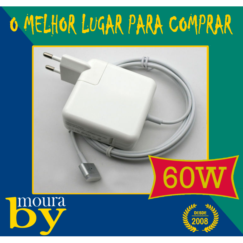 60W Carregador Portátil MacBook Magsafe 2 16.5V 3.65A 60W