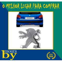Emblema Peugeot porta-malas traseiro ou capô dianteiro 81x75mm