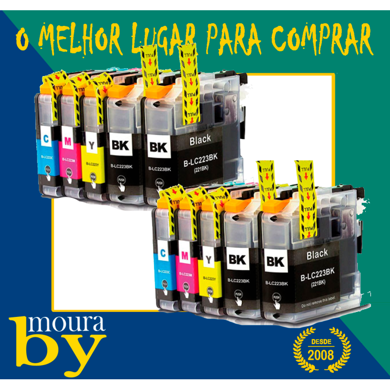 LC221 LC223 - 10 Tinteiros Compativeis Brother LC221 LC223 LC-221
