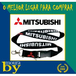Fita porta chaves telemóvel Cartões identificação Mitsubishi