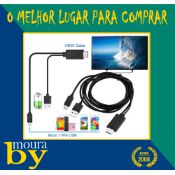 Cabo Adaptador Micro USB MHL HDMI HDTV Tablet PC Android