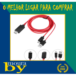 Cabo adaptador Micro USB 5/8 pino HDMI1080p 2.0 USB MHL HDTV