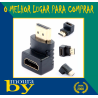 Adaptador HDMI F para HDMI M 1080 p TV LCD 90º