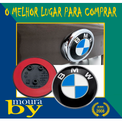Emblema BMW 74mm Traseiro E46 E39   E60 Z3 Z4 X1 X3 X5 X6 520i