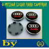 4 Centros Jante Emblema Audi 56mm 56 mm