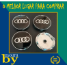 4 Centros Jante Emblema Audi 60mm 60 mm