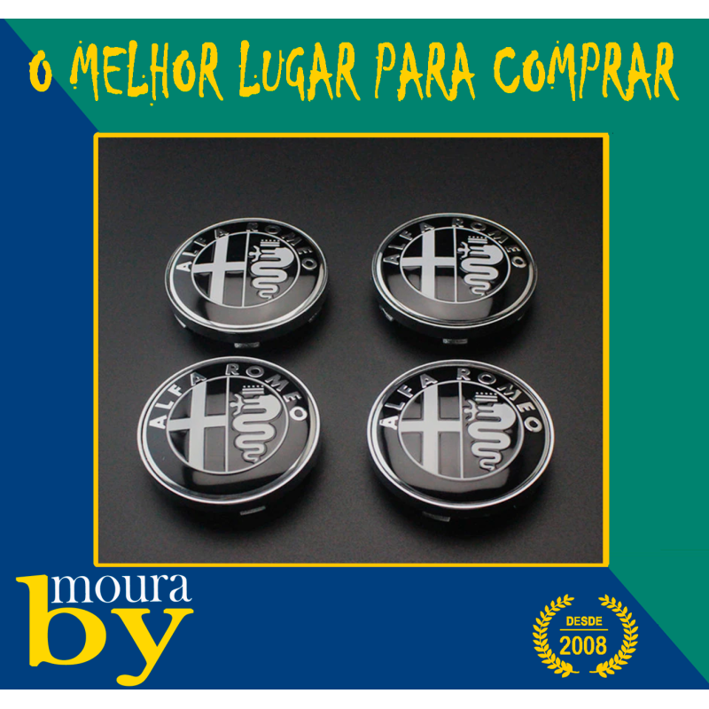 4 Centros Jante Emblema Alfa Romeo 60mm 60 mm