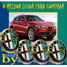 4 Centros Jante Emblema Alfa Romeo 60mm 60 mm