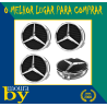 4 Centros de Roda Mercedes Black Carbon 75MM C E GLK G